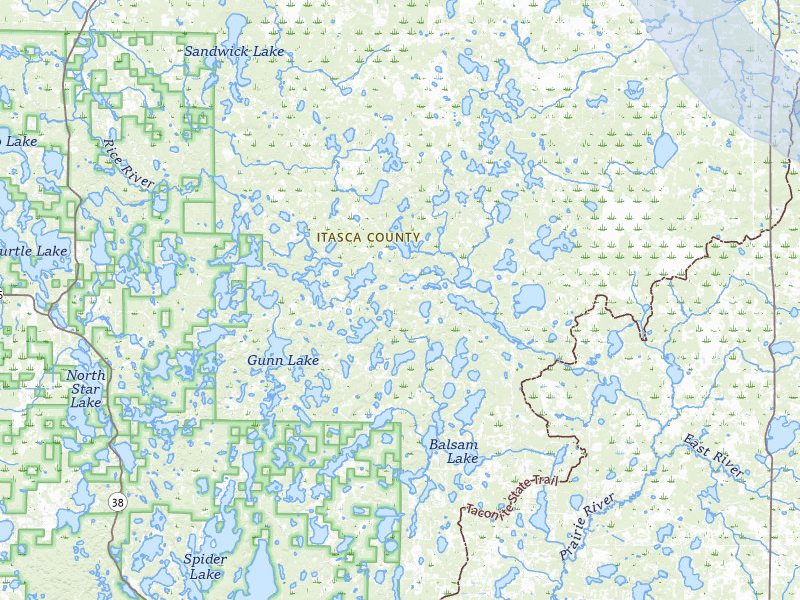 NEXRAD radar-signature map of the hail storm over Bigfork, MN on Aug 20, 2026