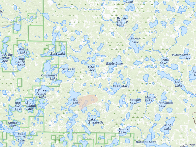 Radar-estimated hail-size map of the storm over Bigfork, MN