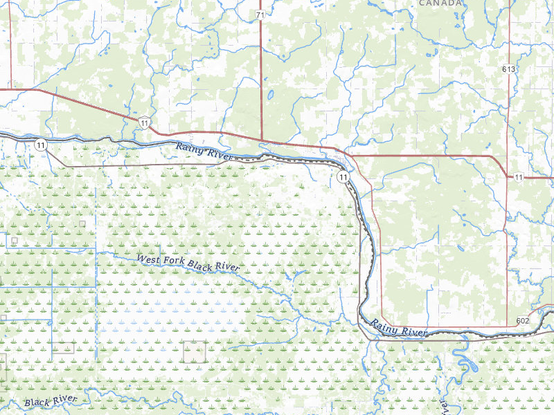 NEXRAD radar-signature map of the hail storm over Birchdale, MN on Jul 30, 2026