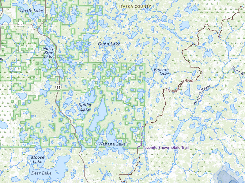 NEXRAD radar-signature map of the hail storm over Bovey, MN on Aug 20, 2026