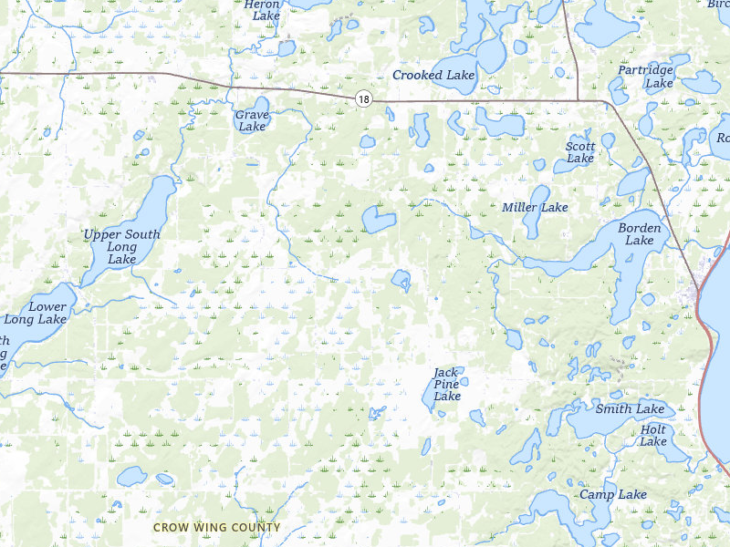 Radar-estimated hail-size map of the storm over Brainerd, MN on Jul 4, 2026