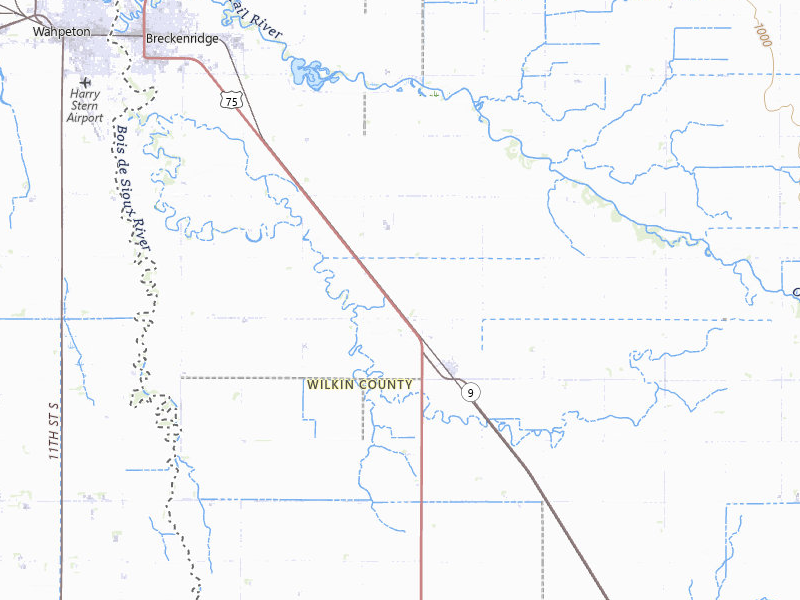 NEXRAD radar-signature map of the hail storm over Breckenridge, MN on Aug 3, 2026
