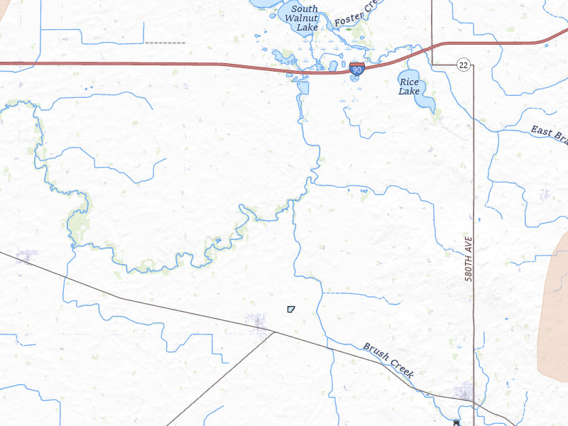 Radar-estimated hail-size map of the storm over Bricelyn, MN on Jun 29, 2026