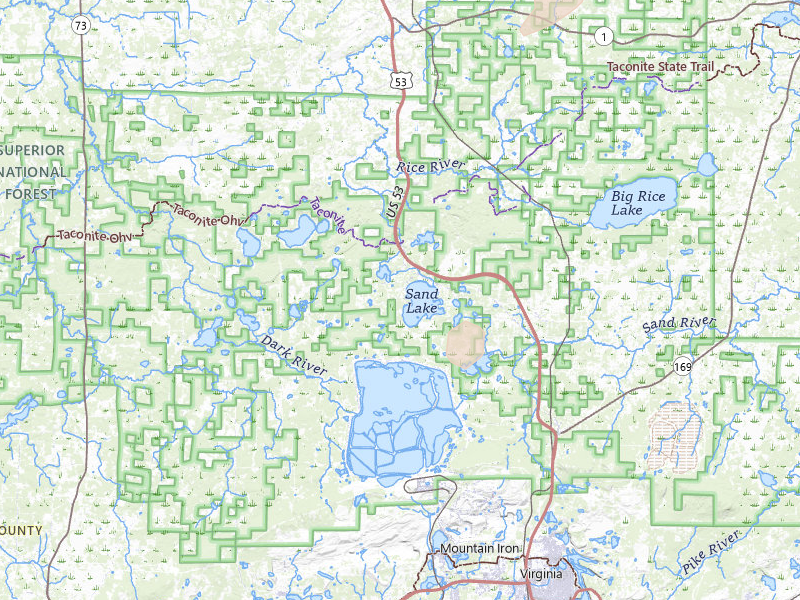 Radar-estimated hail-size map of the storm over Britt, MN on Jul 29, 2026