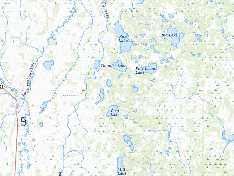 NEXRAD radar-signature map of the hail over Browerville, MN