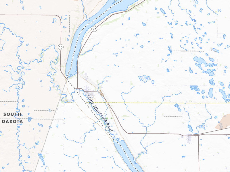 Radar-estimated hail-size map of the storm over Browns Valley, MN on Jul 7, 2026