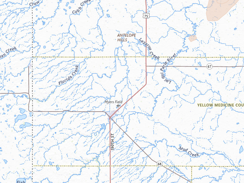 Radar-estimated hail-size map of the storm over Canby, MN on Jun 29, 2026