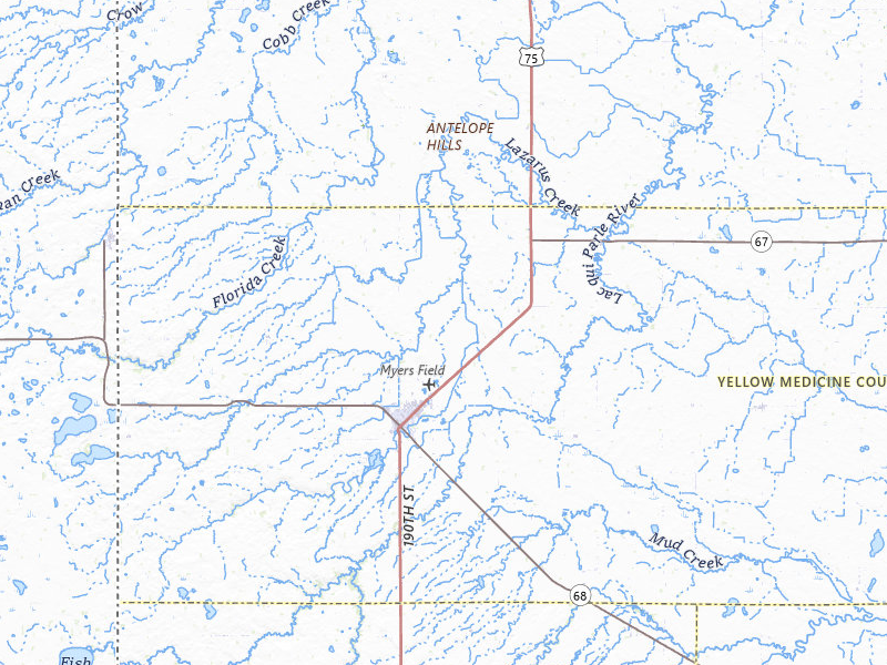 Radar-estimated hail-size map of the storm over Canby, MN on Jul 4, 2026