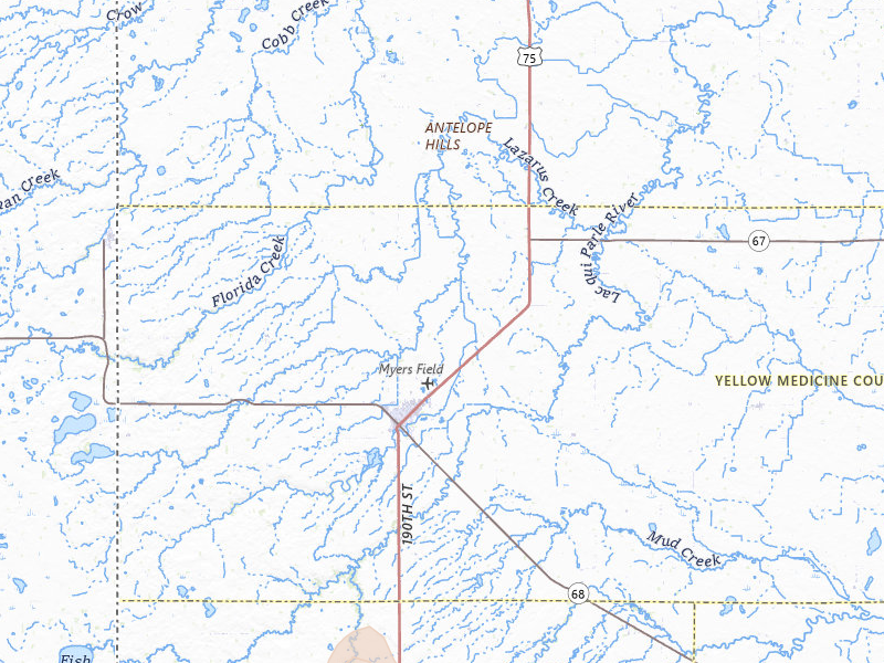 Radar-estimated hail-size map of the storm over Canby, MN on Jul 28, 2026
