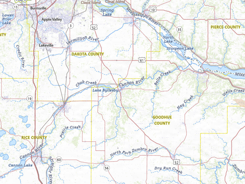 Radar-estimated hail-size map of the storm over Cannon Falls, MN on Jun 5, 2026