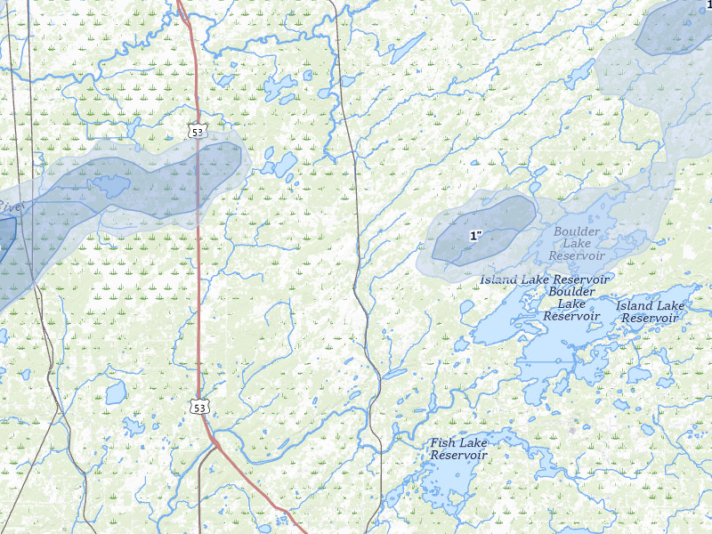 NEXRAD radar-signature map of the hail storm over Canyon, MN on Jun 29, 2026