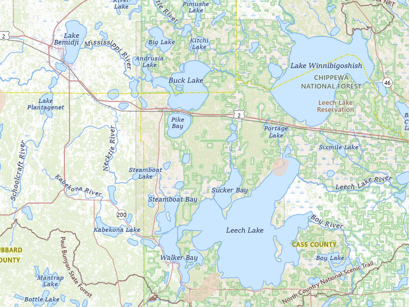 Radar-estimated hail-size map of the storm over Cass Lake, MN