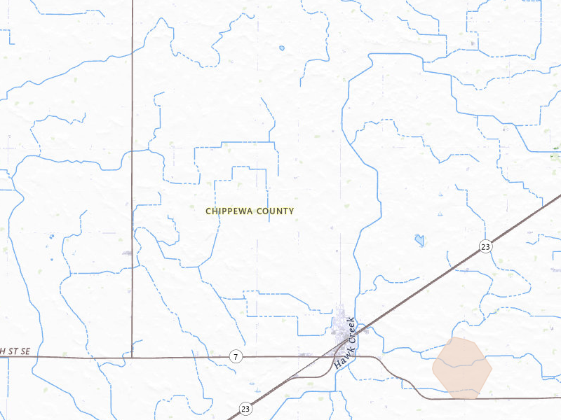 Radar-estimated hail-size map of the storm over Clara City, MN on May 25, 2026