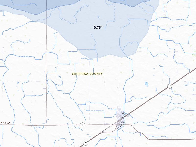 NEXRAD radar-signature map of the hail storm over Clara City, MN on Jun 4, 2026