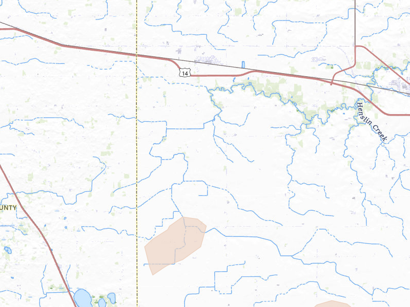 Radar-estimated hail-size map of the storm over Claremont, MN on Jun 30, 2026