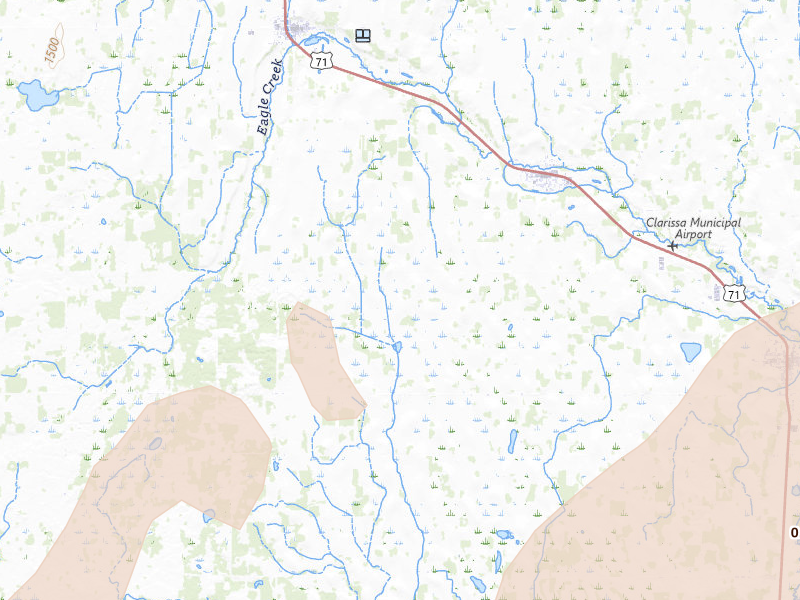 Radar-estimated hail-size map of the storm over Clarissa, MN on Jun 29, 2026