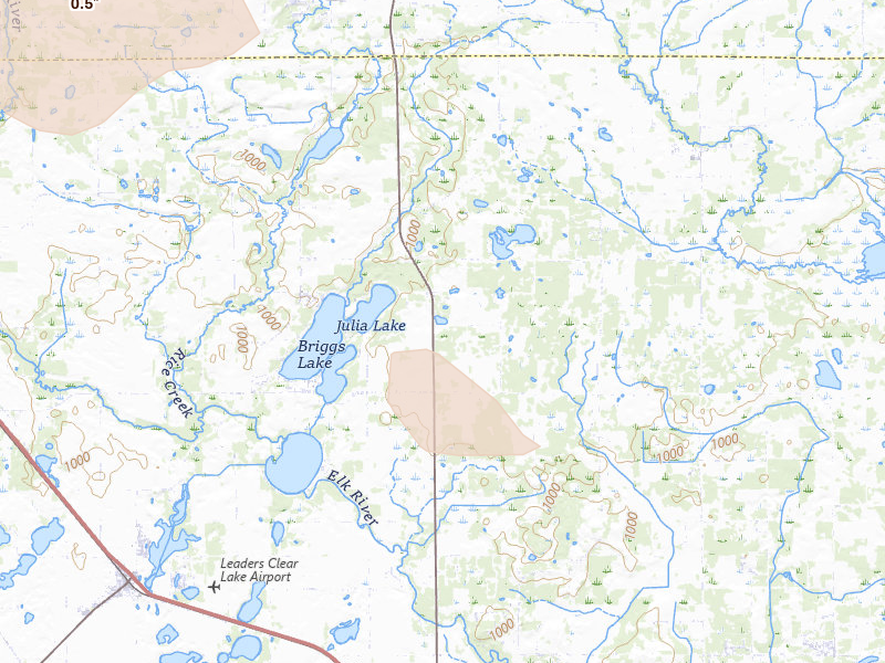 Radar-estimated hail-size map of the storm over Clear Lake, MN on Jul 19, 2026