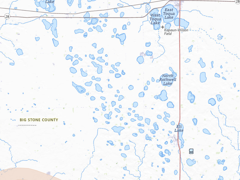 Radar-estimated hail-size map of the storm over Clinton, MN on Jul 4, 2026