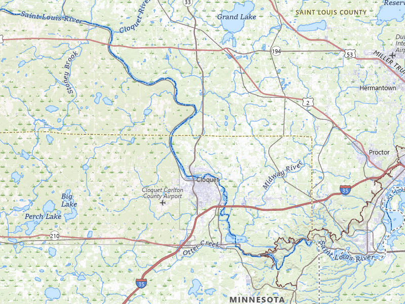 NEXRAD radar-signature map of the hail storm over Cloquet, MN on Jul 3, 2026