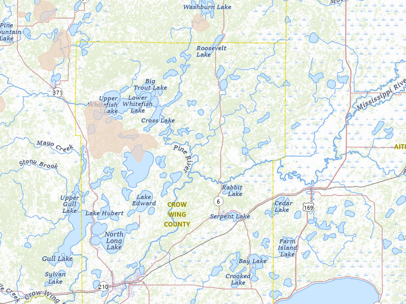 Radar-estimated hail-size map of the storm over Crosby, MN on Jul 6, 2026