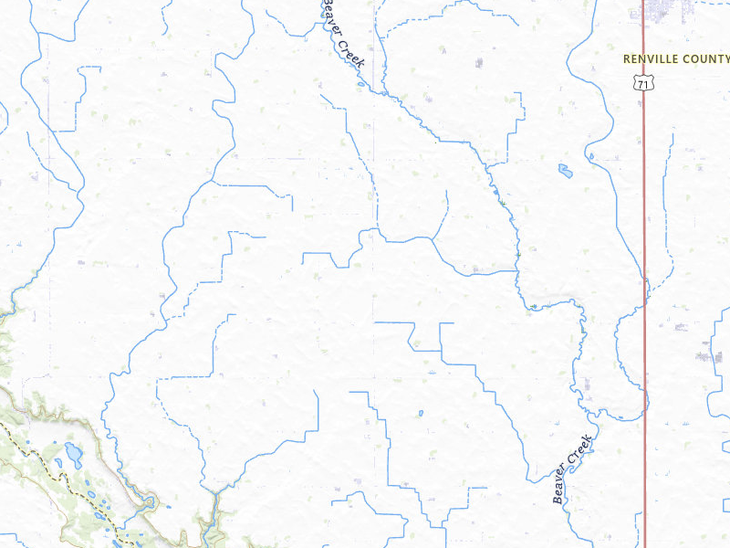 Radar-estimated hail-size map of the storm over Danube, MN on Jul 4, 2026
