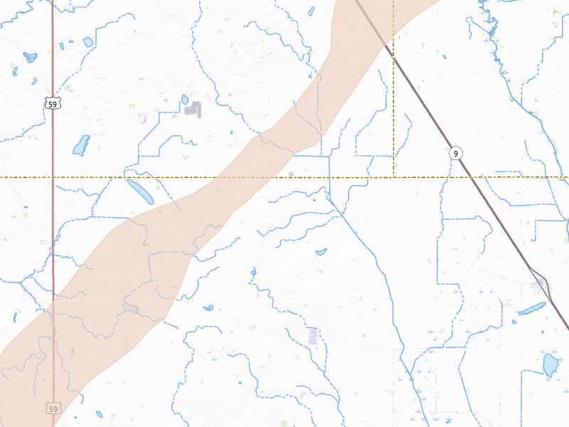 Radar-estimated hail-size map of the storm over Danvers, MN on Jun 29, 2026