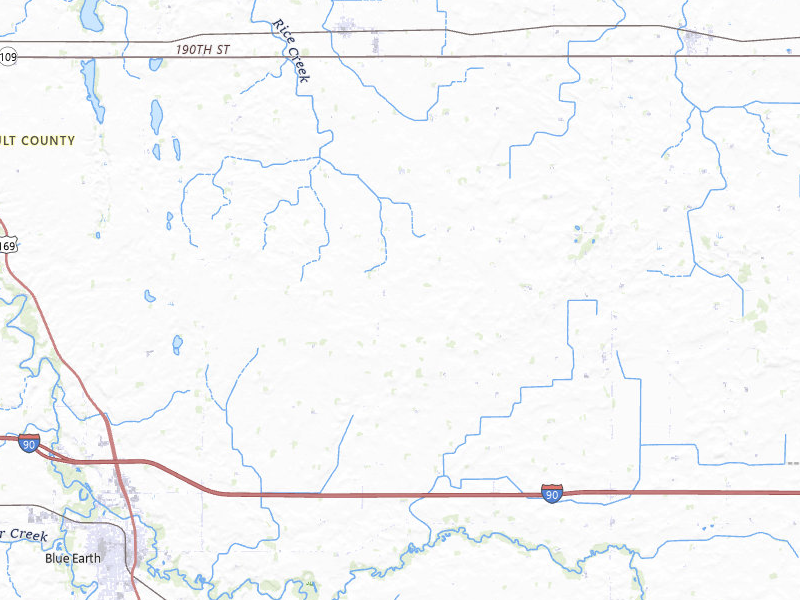 Radar-estimated hail-size map of the storm over Delavan, MN on Jul 4, 2026