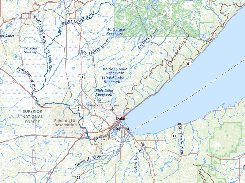 NEXRAD radar-signature map of the hail over Duluth, MN