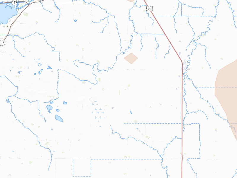 Radar-estimated hail-size map of the storm over Dumont, MN on Jul 19, 2026