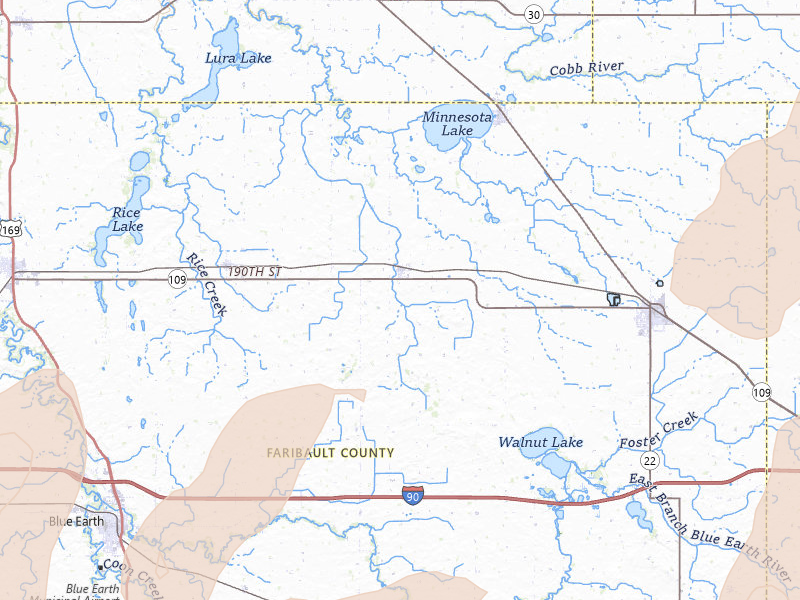 Radar-estimated hail-size map of the storm over Easton, MN on Jun 30, 2026