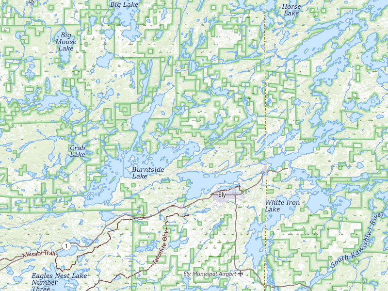 NEXRAD radar-signature map of the hail storm over Ely, MN on Aug 7, 2026