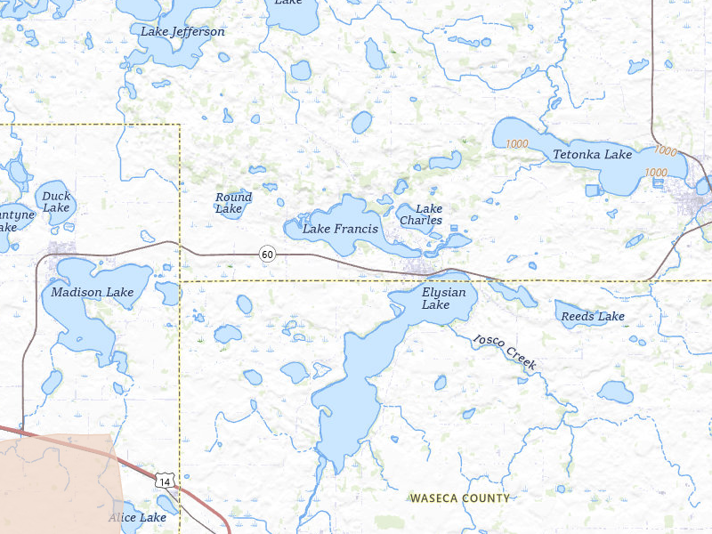 Radar-estimated hail-size map of the storm over Elysian, MN on May 17, 2026