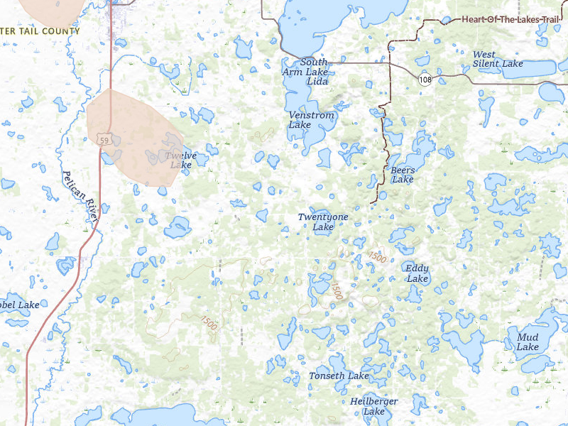 Radar-estimated hail-size map of the storm over Erhard, MN on Jul 4, 2026