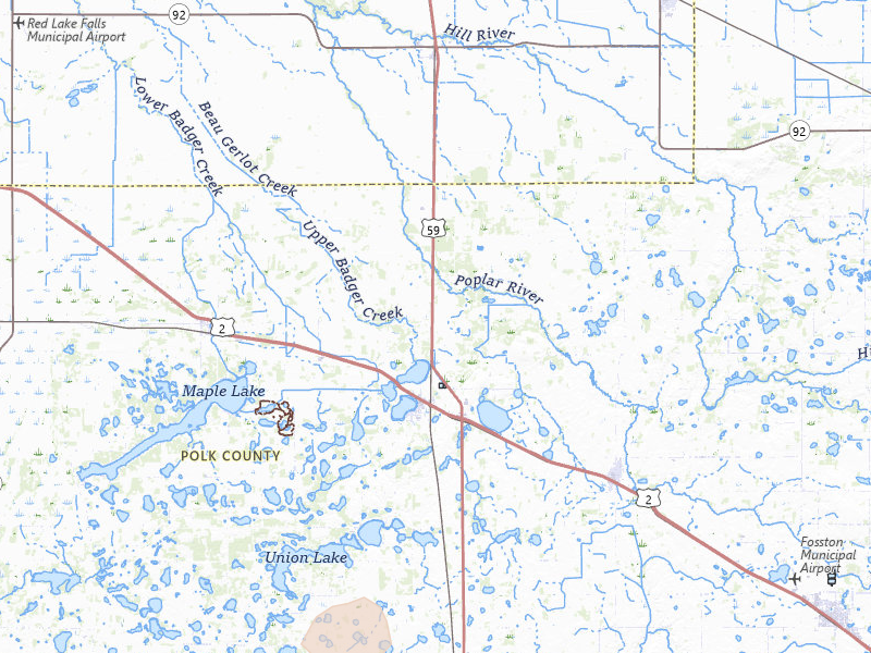 Radar-estimated hail-size map of the storm over Erskine, MN on Jun 9, 2026