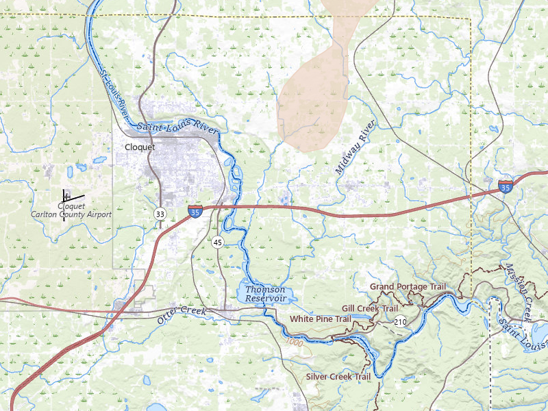 Radar-estimated hail-size map of the storm over Esko, MN on Apr 17, 2026