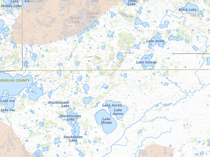 Radar-estimated hail-size map of the storm over Evansville, MN on Jul 6, 2026