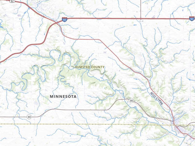 Radar-estimated hail-size map of the storm over Eyota, MN on May 17, 2026