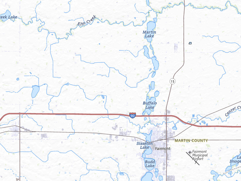 Radar-estimated hail-size map of the storm over Fairmont, MN on May 25, 2026