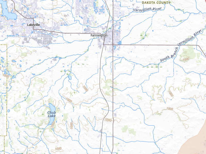 Radar-estimated hail-size map of the storm over Farmington, MN on Apr 17, 2026