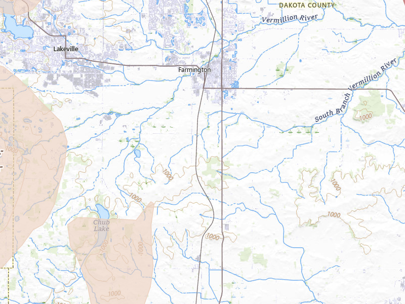 Radar-estimated hail-size map of the storm over Farmington, MN on Jun 9, 2026