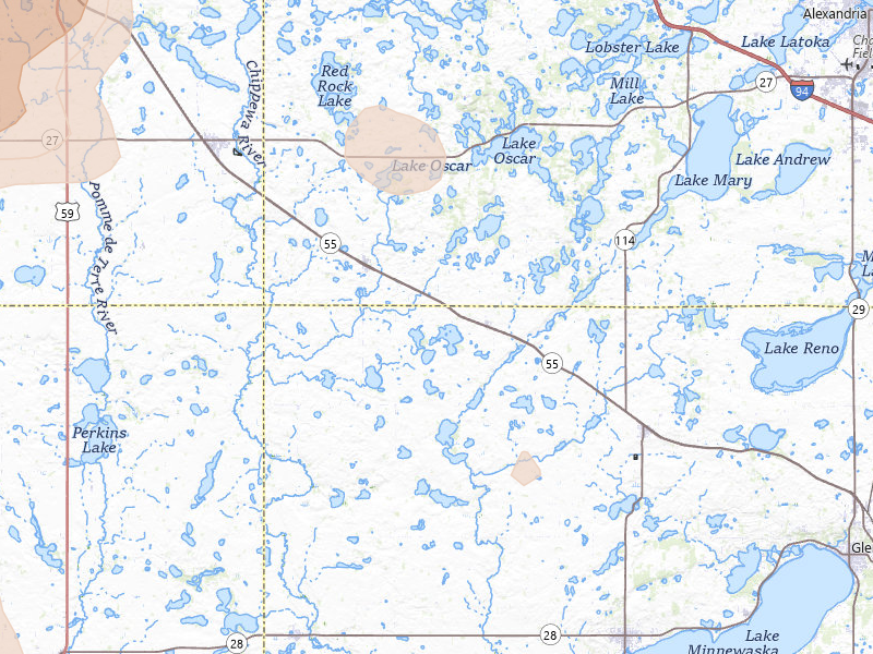 Radar-estimated hail-size map of the storm over Farwell, MN on Jun 9, 2026