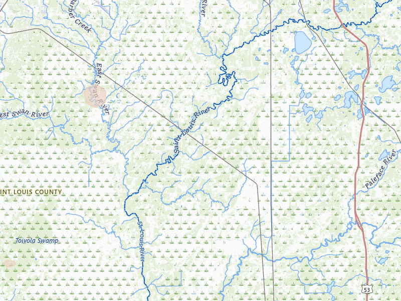 Radar-estimated hail-size map of the storm over Forbes, MN on Jul 29, 2026