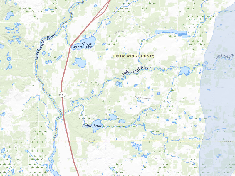 NEXRAD radar-signature map of the hail over Fort Ripley, MN