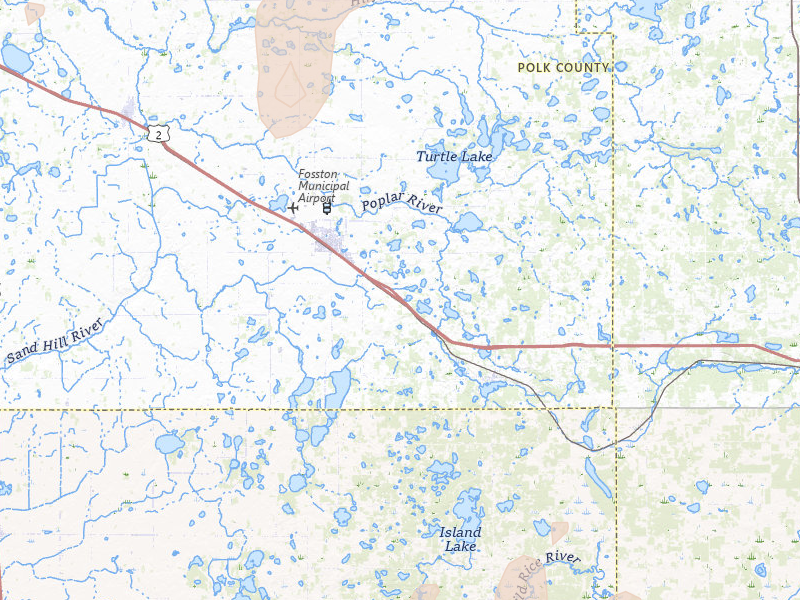 Radar-estimated hail-size map of the storm over Fosston, MN on Jun 10, 2026