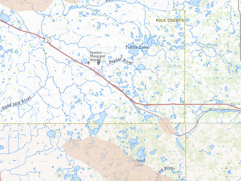 Radar-estimated hail-size map of the storm over Fosston, MN on Jun 23, 2026