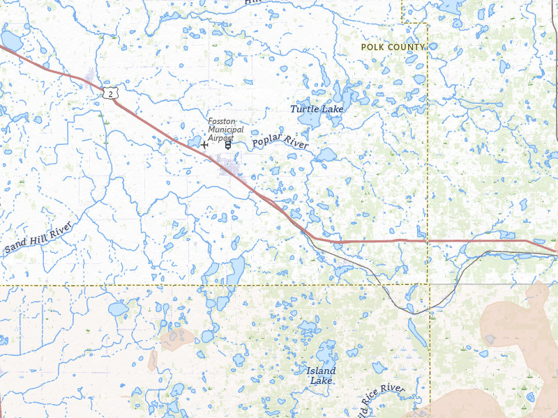Radar-estimated hail-size map of the storm over Fosston, MN on Jun 29, 2026