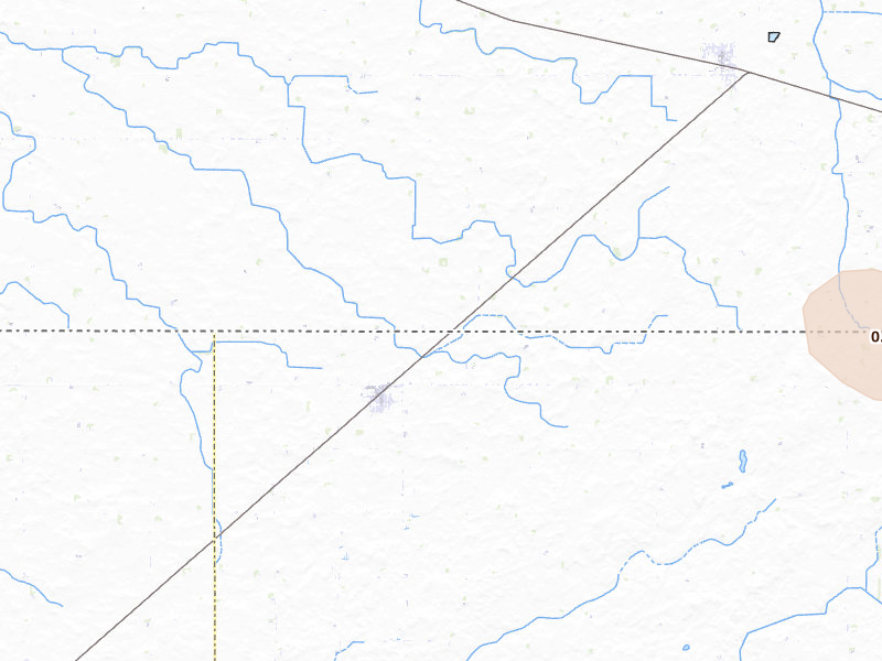 Radar-estimated hail-size map of the storm over Frost, MN on May 26, 2026