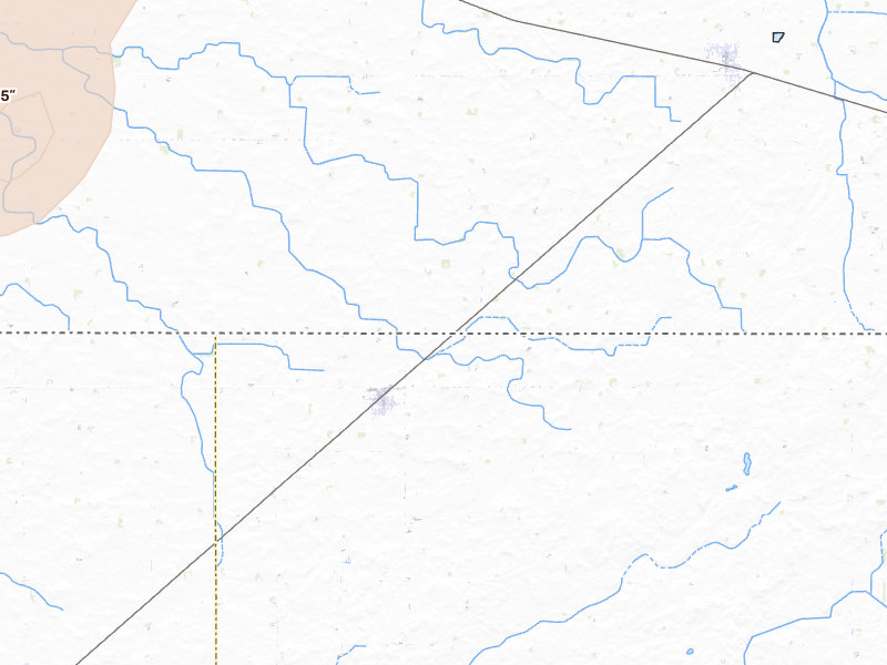 Radar-estimated hail-size map of the storm over Frost, MN on Jun 29, 2026
