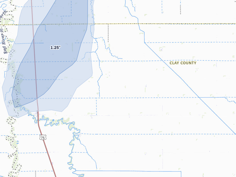 NEXRAD radar-signature map of the hail storm over Georgetown, MN on Jul 30, 2026