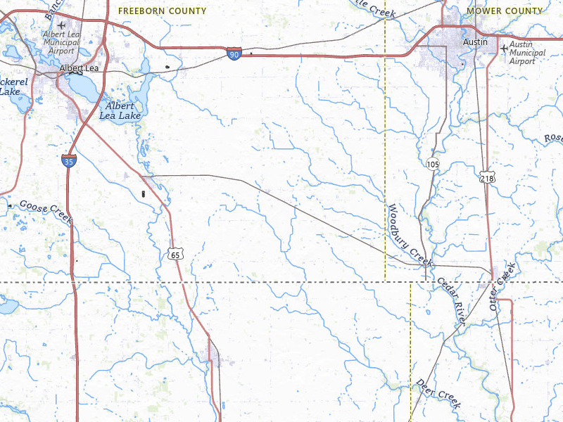 Radar-estimated hail-size map of the storm over Glenville, MN on Apr 11, 2026